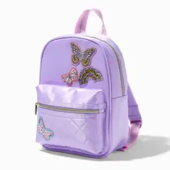 Claire's Claire's club lilac butterfly patch mini backpack oferta
