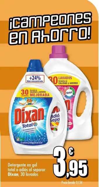 Unide Supermercados Dixan Detergente En Gel Total O Adiós Al Separar 30 lavados oferta
