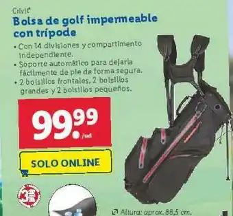 Lidl Crivit Bolsa De Golf Impermeable Con Trípode oferta