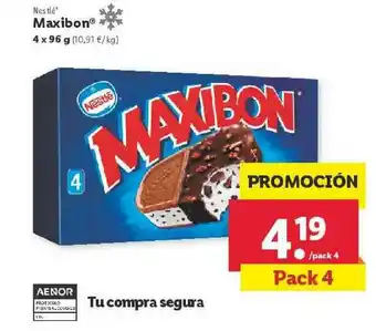 Lidl Maxibon Nestlé 4 X 96 G oferta