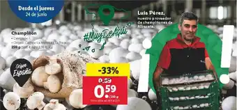 Lidl Champiñon Of Luís Pérez, Nuestro Proveedor De Champiñones De Albacete oferta