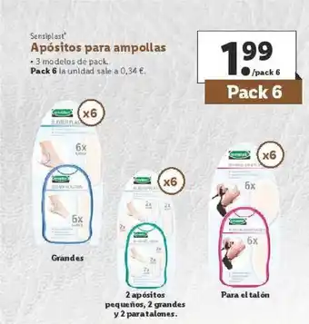 Lidl Sensiplast Apósitos Para Ampollas pack 6 oferta