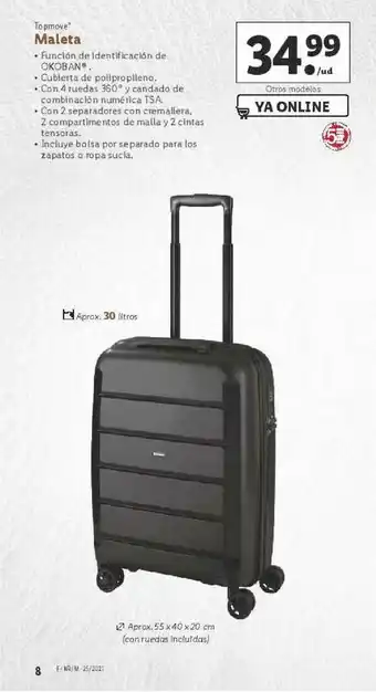 Lidl Topmove Maleta oferta