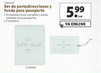 Lidl Topmove Set De Portadirecciones Y Funda Para Pasaporte oferta