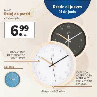 Lidl Auriol Reloj De Pared oferta