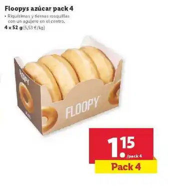 Lidl Floopys Azúcar Park 4 4x52 g oferta
