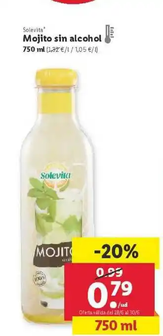 Lidl Solevita Mojito Sin Alcohol 750 ML oferta