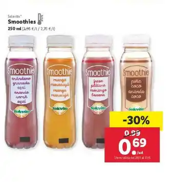 Lidl Solevita Smoothies 250 ML oferta