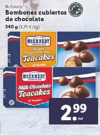 Lidl Teacakes McEnnedy Bombones Cubiertos De Chocolate 340 G oferta