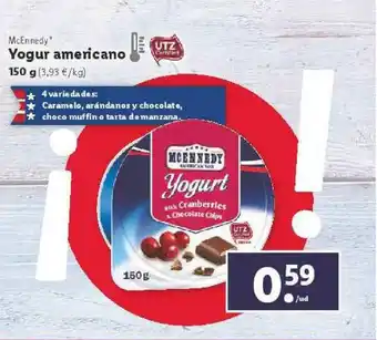 Lidl Yogur Americano McEnnedy 150 G oferta