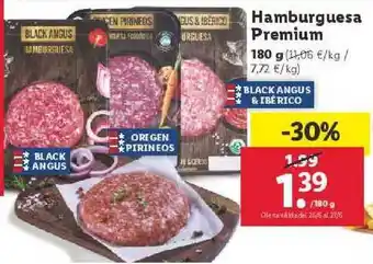 Lidl Hamburguesa Premium 180 G oferta