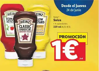 Lidl Heinz Salsa 220 ML oferta