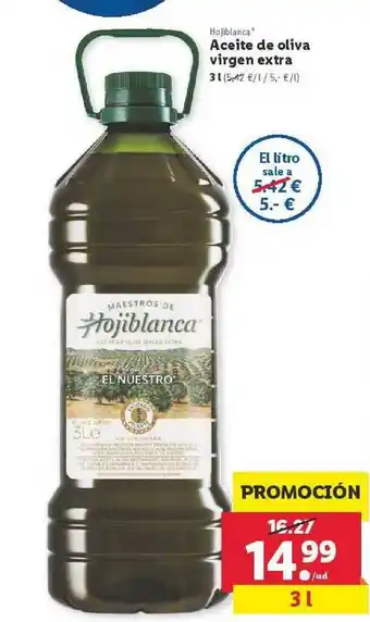 Lidl Hojiblanca Aceite De Oliva Virgen Extra 3L oferta