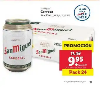 Lidl San Miguel Cerveza 24 X 33 Cl oferta