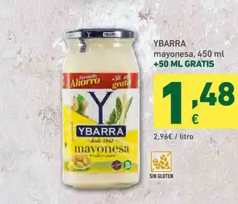 HiperDino Ybaraa Mayonesa, 450 ML + 50 ML Gratis oferta