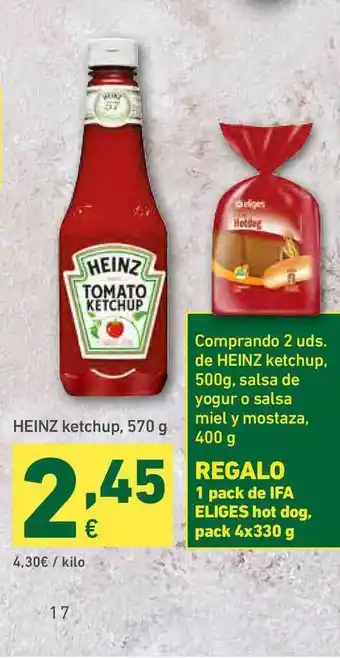 HiperDino Heinza Ketchup, 570 G oferta