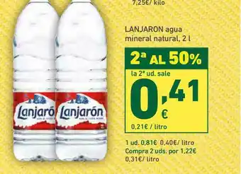 HiperDino Lanjaron Agua Mineral Natural 2L oferta