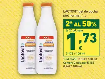 HiperDino Lactovit Gel De Ducha Piel Normal 1L oferta