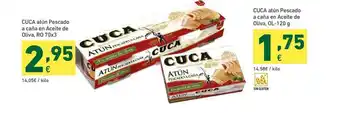 HiperDino Cuca Atún Pescado O Caña En Aceite De Oliva, RO 70x3 O Cuca Atún Pescado A Caña En Aceite De Oliva, OL-120 G oferta