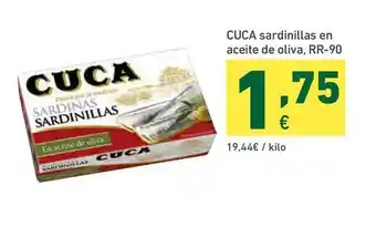 HiperDino Cuca Sardinillas En Aceite De Oliva, RR-90 oferta