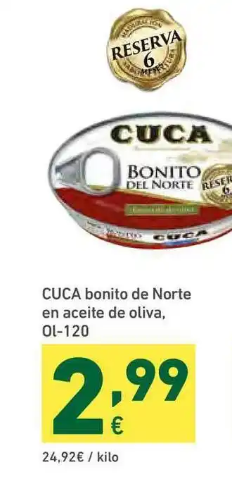HiperDino Cuca Bonito De Norte En Aceite De Oliva, OL-120 oferta