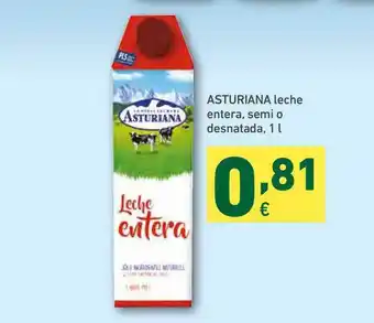 HiperDino Asturiana Leche Entera, Semi O Desnatada, 1L oferta