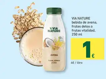 HiperDino Via Nature Bebida De Avena, Frutas Detox O Frutas Vitalidad, 250 ML oferta