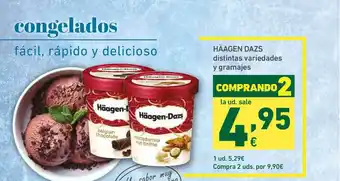 HiperDino Häagen Dazs Distintas Variedades Y Gramajes oferta