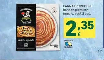 HiperDino Panna&Pomodoro Base De Pizza Con Tomate, Pack 2 UDS oferta