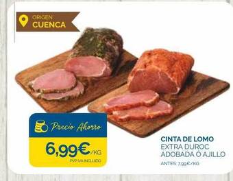 Cash Ecofamilia Cinta de lomo extra duroc adobada ó ajillo oferta