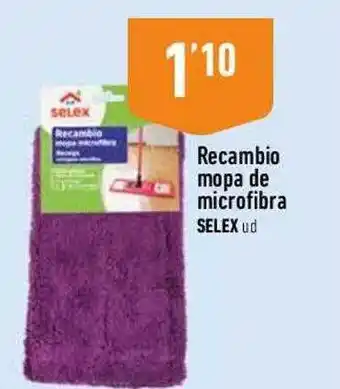 Supermercados Deza Recambio mopa de microfibra selex oferta