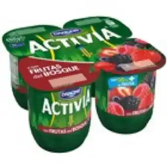 Plusfresc Iogurt amb fruites del bosc activia danone, pack 4 unitats oferta