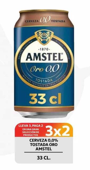 Alcampo Cerveza 0,0% tostada oro amstel oferta