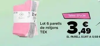 Lot 6 parells de mitjons tex