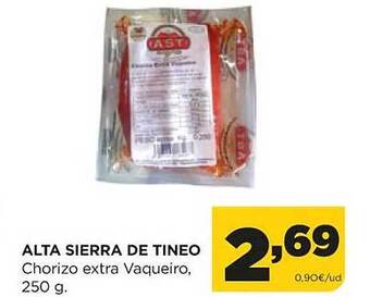 Alimerka Alta sierra de tineo chorizo extra vaqueiro oferta