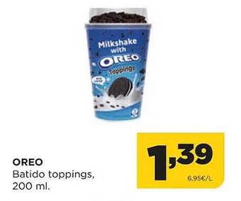 Alimerka Oreo batido toppings oferta