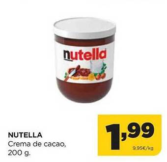 Alimerka Nutella crema de cacao oferta