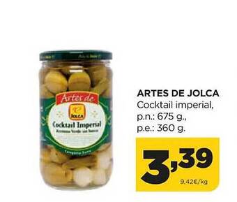 Alimerka Artes de jolca cocktail imperial oferta
