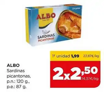 Alimerka Albo sardinas picantonas oferta