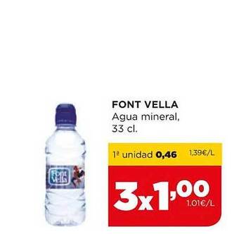 Alimerka Font vella agua mineral oferta
