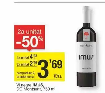 BonpreuEsclat 2a unitat -50% vi negre imus do montsant oferta