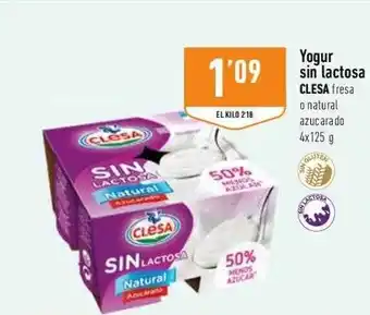 Supermercados Deza Yogur sin lactosa clesa oferta