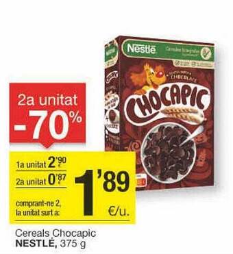 BonpreuEsclat 2a unitat -70% cereals chocapic nestlé oferta