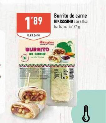 Supermercados Deza Burrito de carne rikissimo con salsa barbacoa oferta