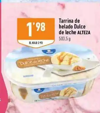 Supermercados Deza Tarrina de helado dulce de leche alteza oferta