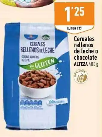 Supermercados Deza Cereales rellenos de leche o chocolate alteza oferta