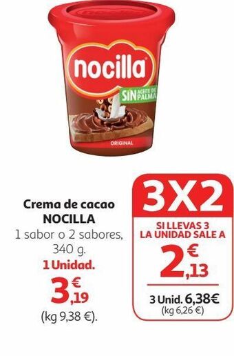 Alcampo Crema de cacao nocilla oferta