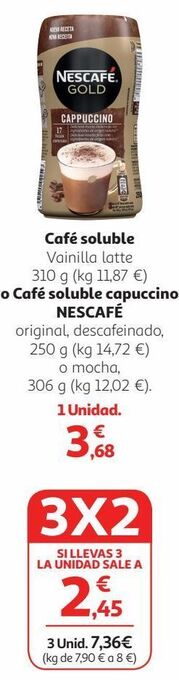Alcampo Café soluble nescafé oferta
