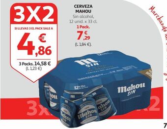 Alcampo Cerveza sin alcohol mahou oferta