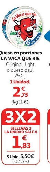 Alcampo Queso la vaca que ríe oferta